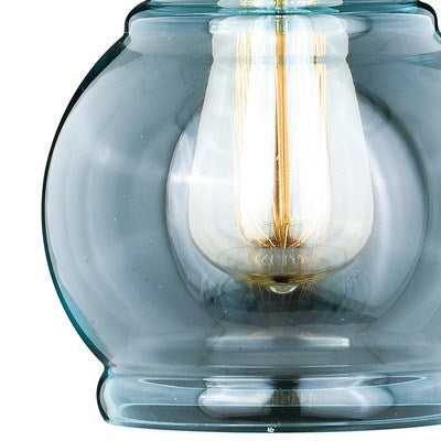 Millie 6.25-in Mini Pendant Oil Rubbed Bronze Smoke Blue
