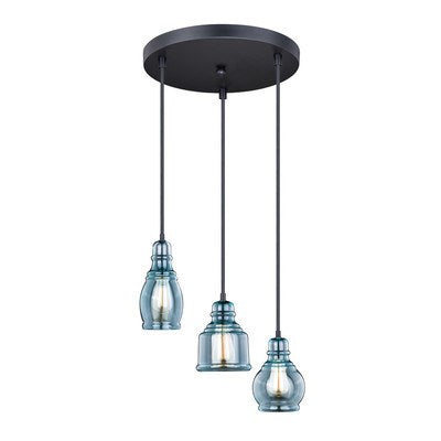 Millie 3L Assorted Mini Pendants with 12 in. Canopy Oil Rubbed Bronze by Vaxcel International