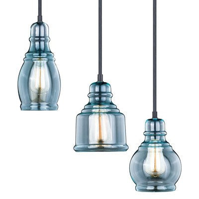 Millie 3L Assorted Mini Pendants with 12 in. Canopy Oil Rubbed Bronze