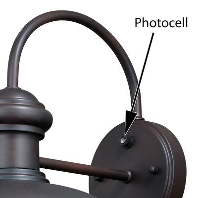 13-in Outdoor Wall Light Oil Burnished Bronze and Light Gold