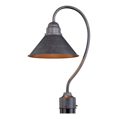 10-in Outdoor Post Light Aged Iron and Light Gold by Vaxcel International