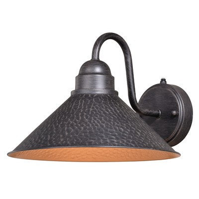 Outland 12-in Outdoor Wall Light Aged Iron and Light Gold by Vaxcel International