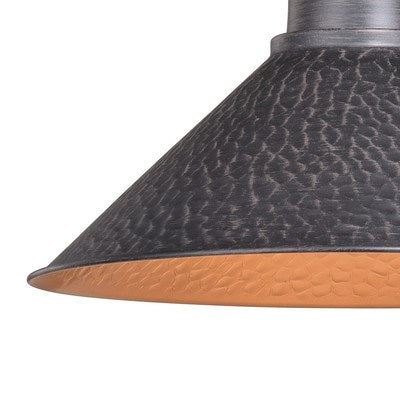 Outland 12-in Outdoor Wall Light Aged Iron and Light Gold