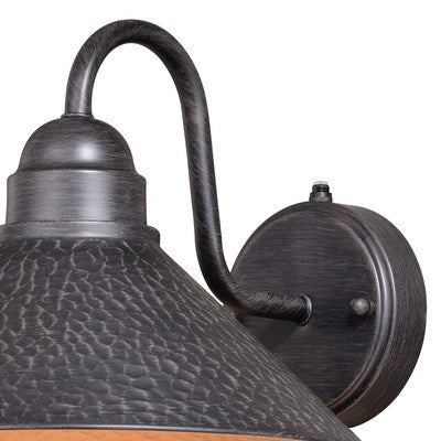 Outland 12-in Outdoor Wall Light Aged Iron and Light Gold