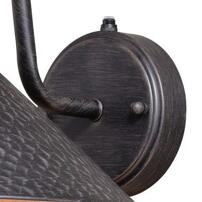 Outland 12-in Outdoor Wall Light Aged Iron and Light Gold