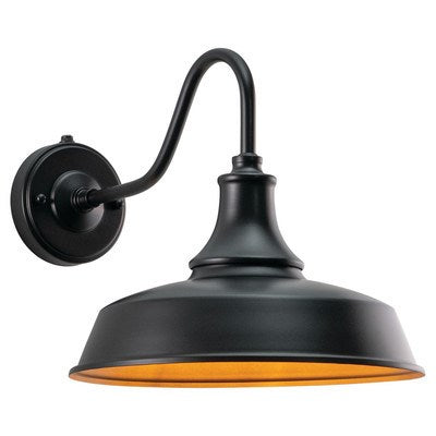 12-in Outdoor Wall Light Dark Bronze and Light Gold by Vaxcel International