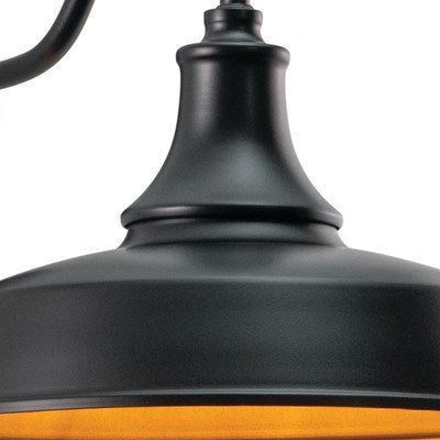12-in Outdoor Wall Light Dark Bronze and Light Gold