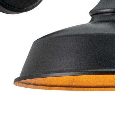 12-in Outdoor Wall Light Dark Bronze and Light Gold