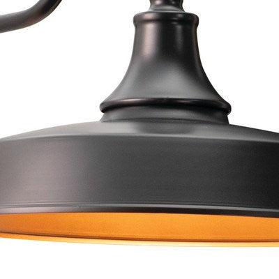 15-in Outdoor Wall Light Dark Bronze and Light Gold