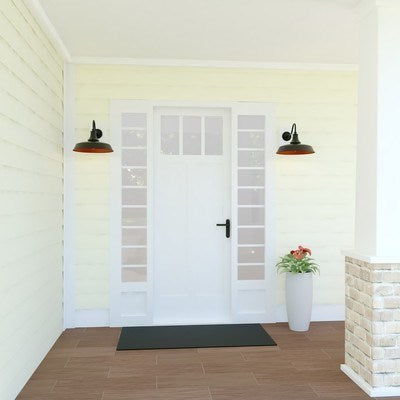 15-in Outdoor Wall Light Dark Bronze and Light Gold