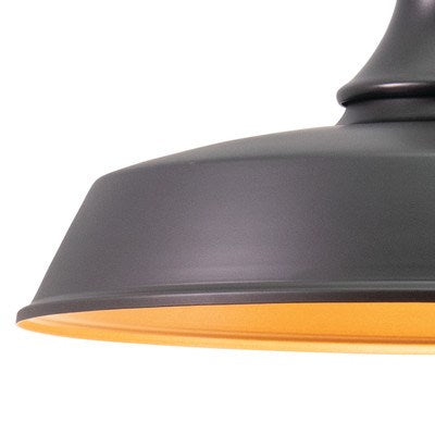 Dorado 15-in Outdoor Pendant Dark Bronze and Light Gold