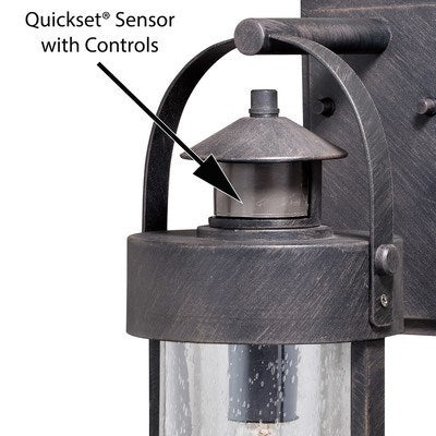Motion Sensor Dusk to Dawn Outdoor Wall Light Rust Iron