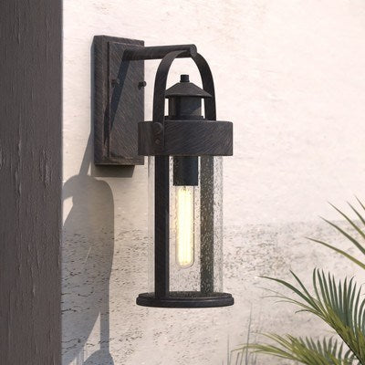 Motion Sensor Dusk to Dawn Outdoor Wall Light Rust Iron