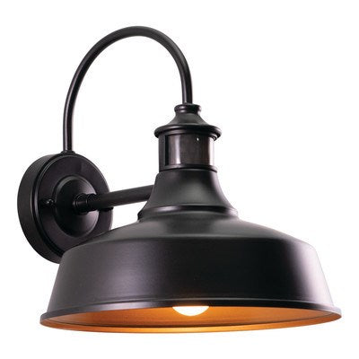 Dorado Motion Sensor Dusk to Dawn Outdoor Wall Light Dark Bronze and Light Gold by Vaxcel International