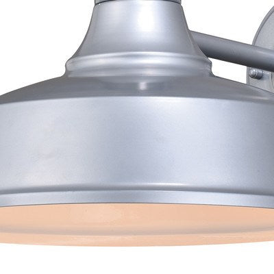 Dorado Motion Sensor Dusk to Dawn Outdoor Wall Light Satin Silver and White