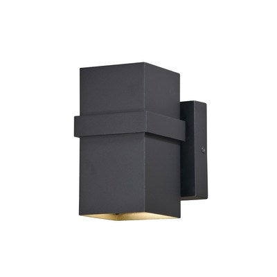 Lavage 4-in LED Outdoor Wall Light Textured Black by Vaxcel International