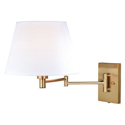 Instalux Swing Arm Wall Light Natural Brass by Vaxcel International