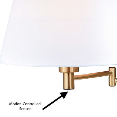 Instalux Swing Arm Wall Light Natural Brass
