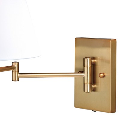 Instalux Swing Arm Wall Light Natural Brass
