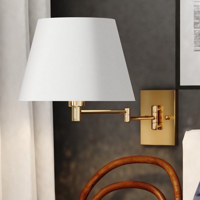 Instalux Swing Arm Wall Light Natural Brass