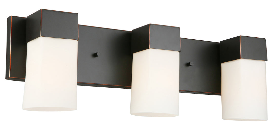3X60W Bath Vanity Light W/ Oil Rubbed Bronze Finish & Frosted Glass by Eglo