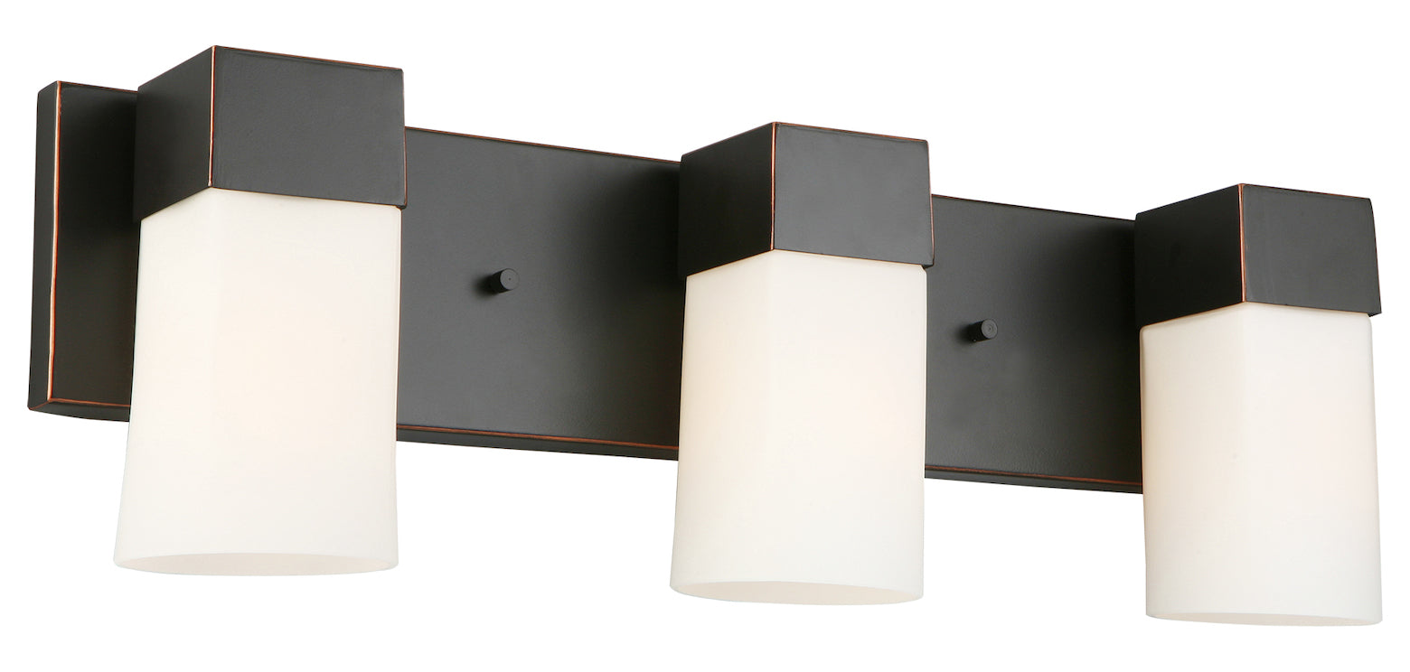 3X60W Bath Vanity Light W/ Oil Rubbed Bronze Finish & Frosted Glass by Eglo