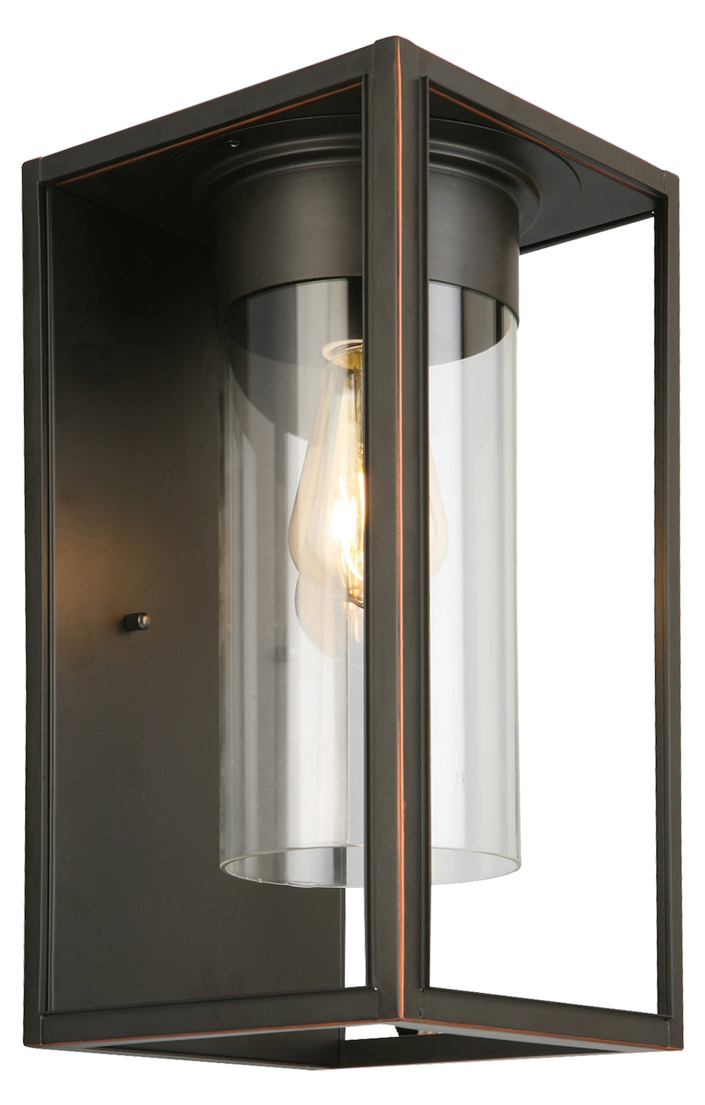 1X60W Outdoor Wall Light W/ Oil Rubbed Bronze Finish & Clear Glass by Eglo