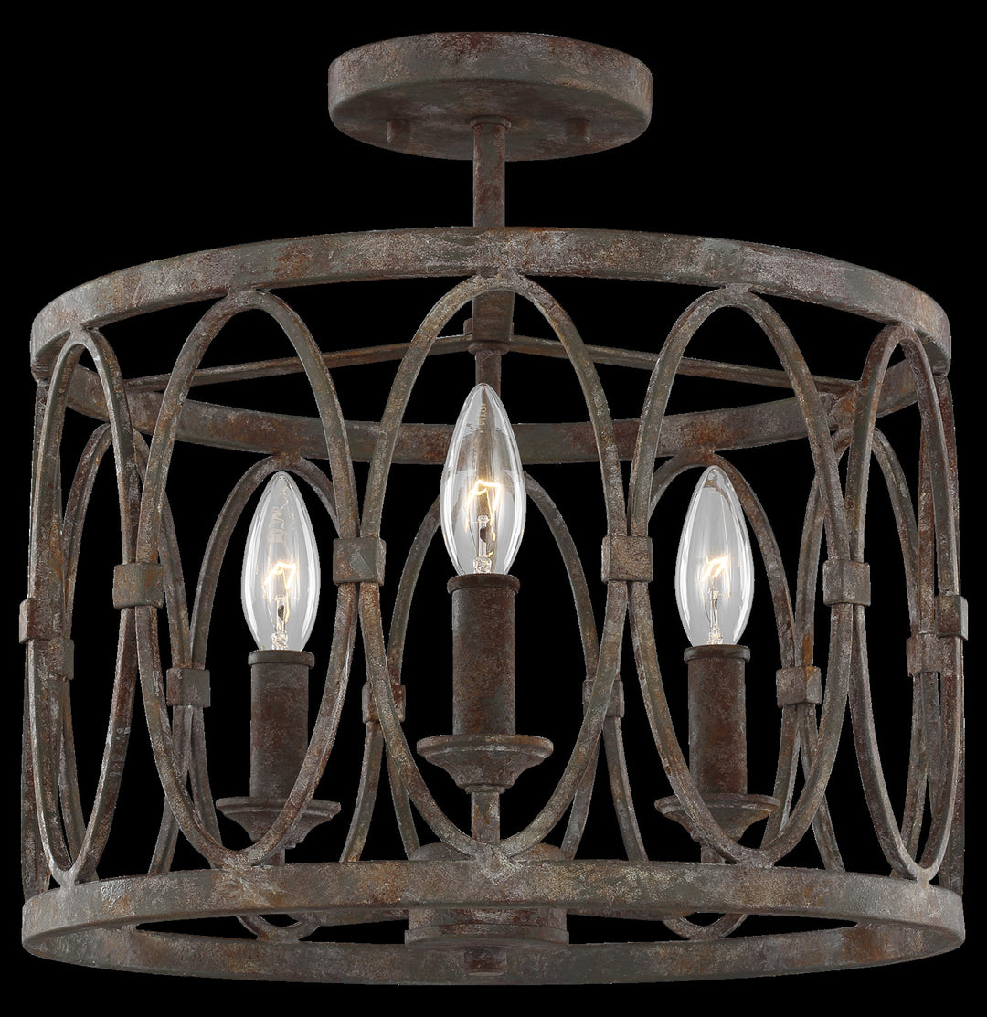 3 - Light Semi Flush Mount by VC Studio Collection