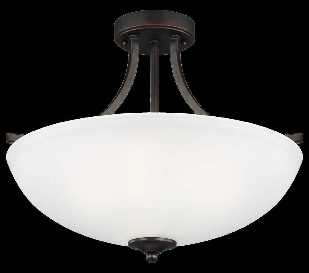 Medium Three Light Semi-Flush Convertible Pendant by Generation Lighting