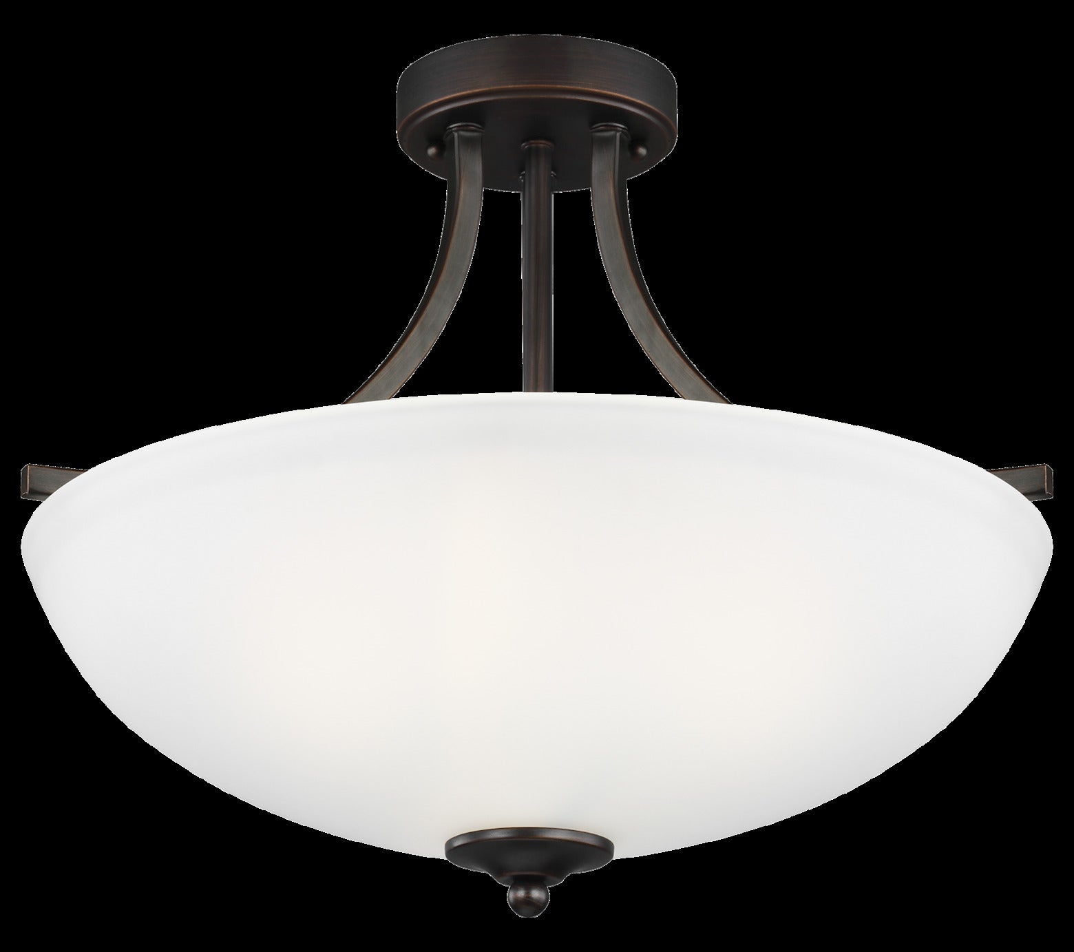 Medium Three Light Semi-Flush Convertible Pendant by Generation Lighting
