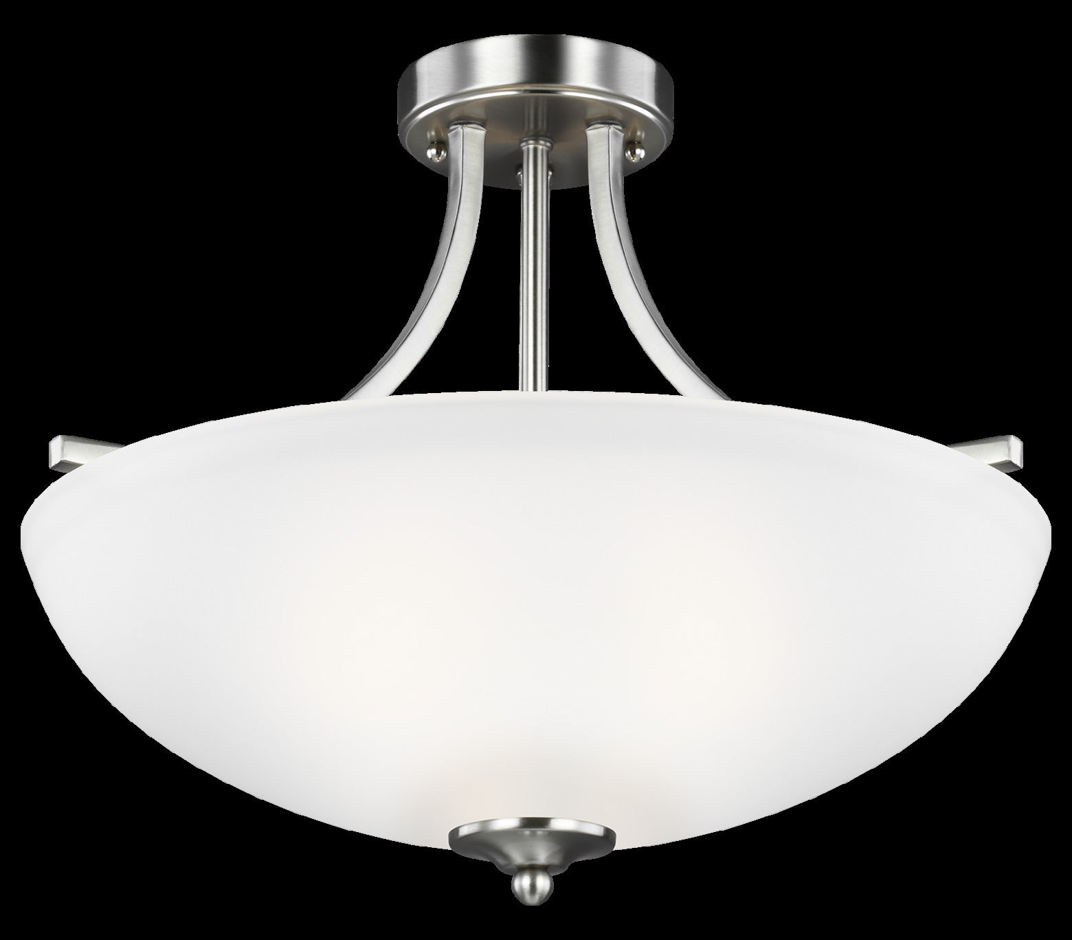 Medium Three Light Semi-Flush Convertible Pendant by Generation Lighting