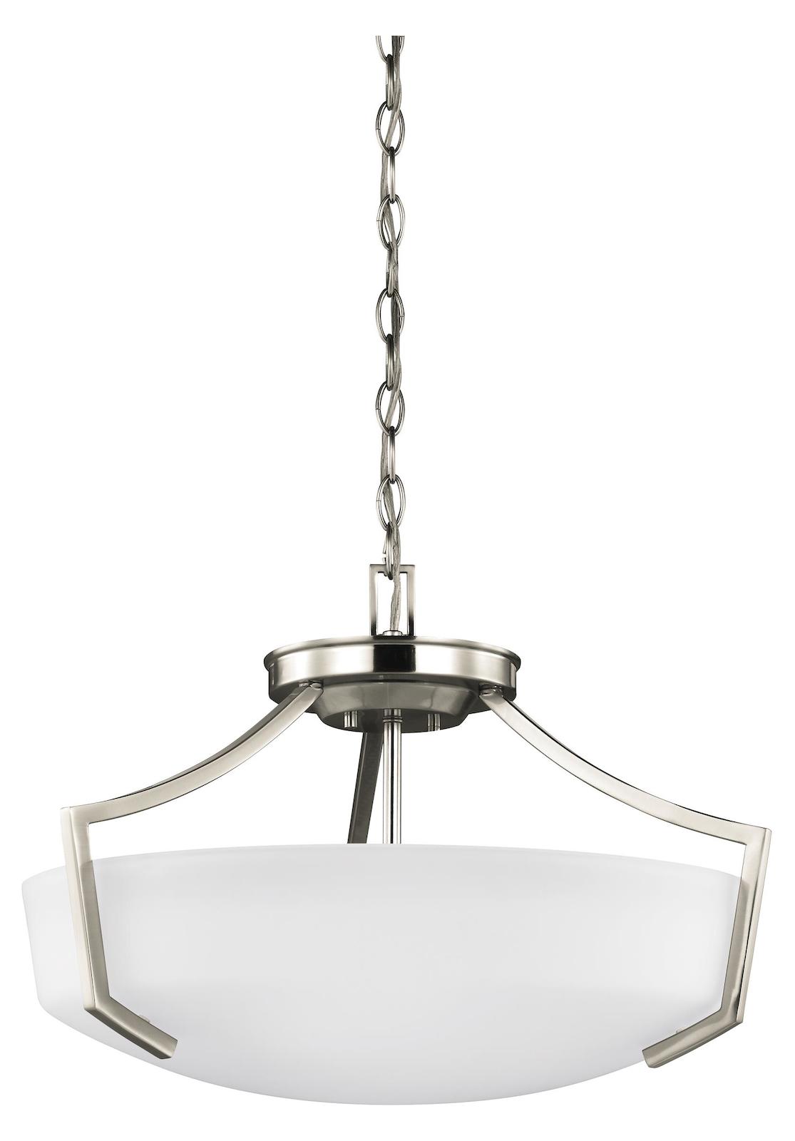 Three Light Ceiling Convertible Pendant by Generation Lighting