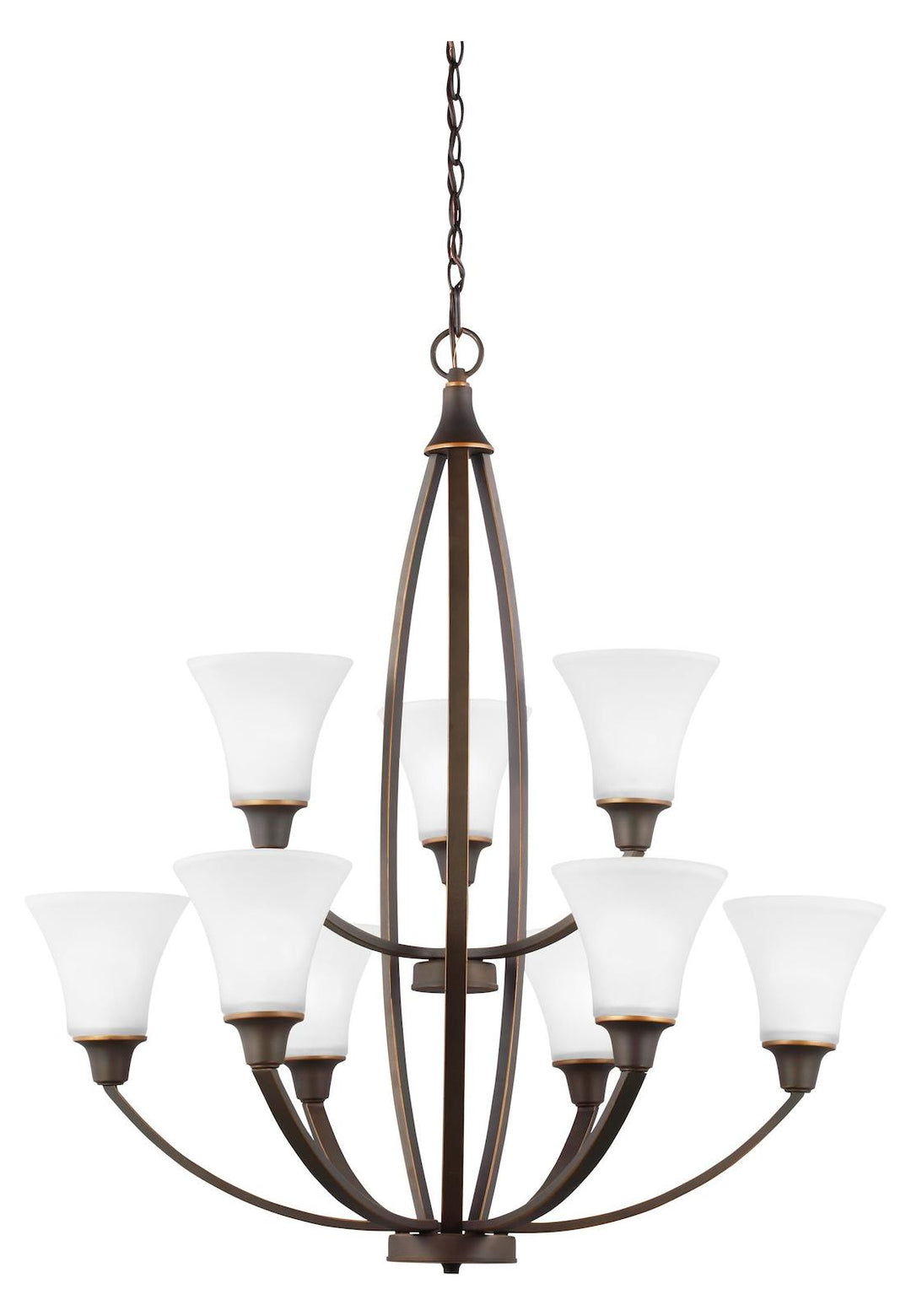 Nine Light Chandelier by Generation Lighting