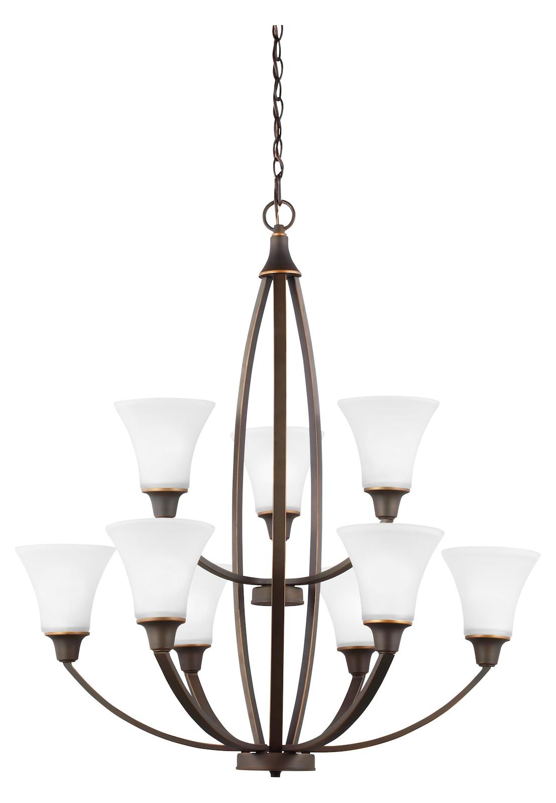 Nine Light Chandelier by Generation Lighting