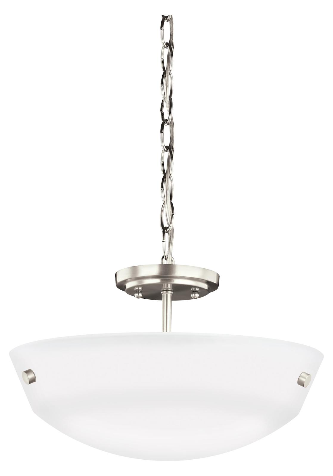 Two Light Semi-Flush Convertible Pendant by Generation Lighting