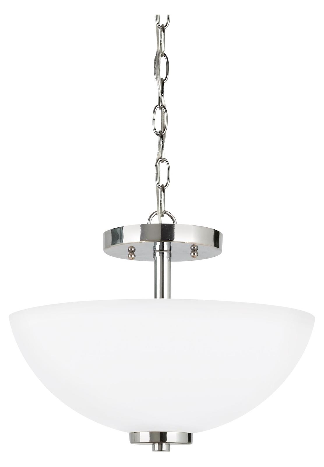 Two Light Semi-Flush Convertible Pendant by Generation Lighting