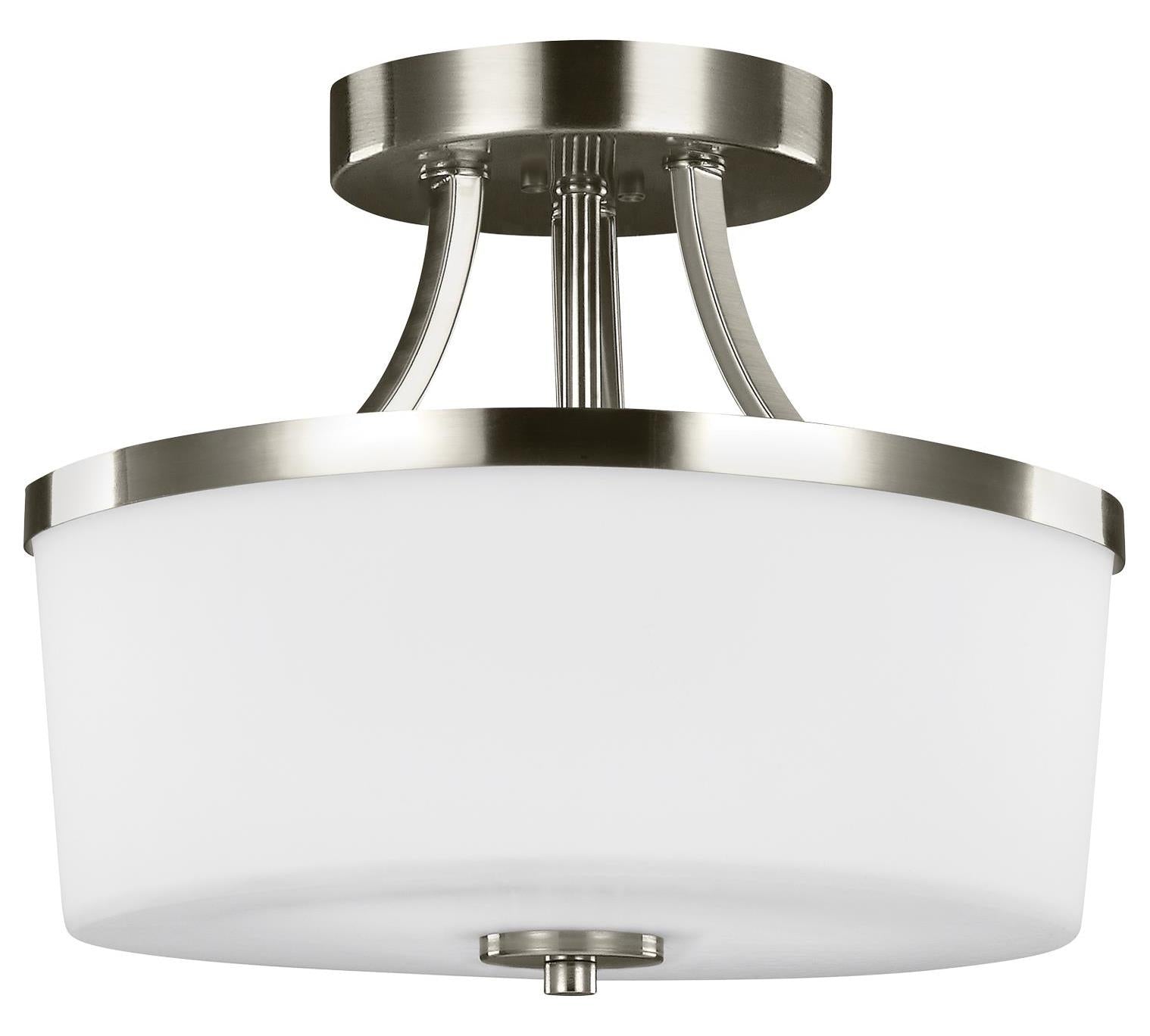 Two Light Semi-Flush Convertible Pendant by Generation Lighting