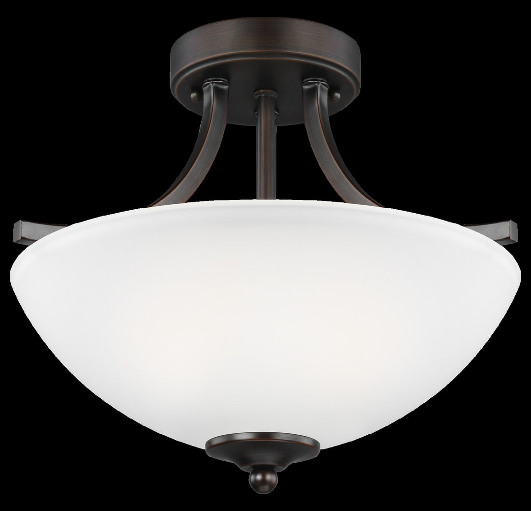 Small Two Light Semi-Flush Convertible Pendant by Generation Lighting