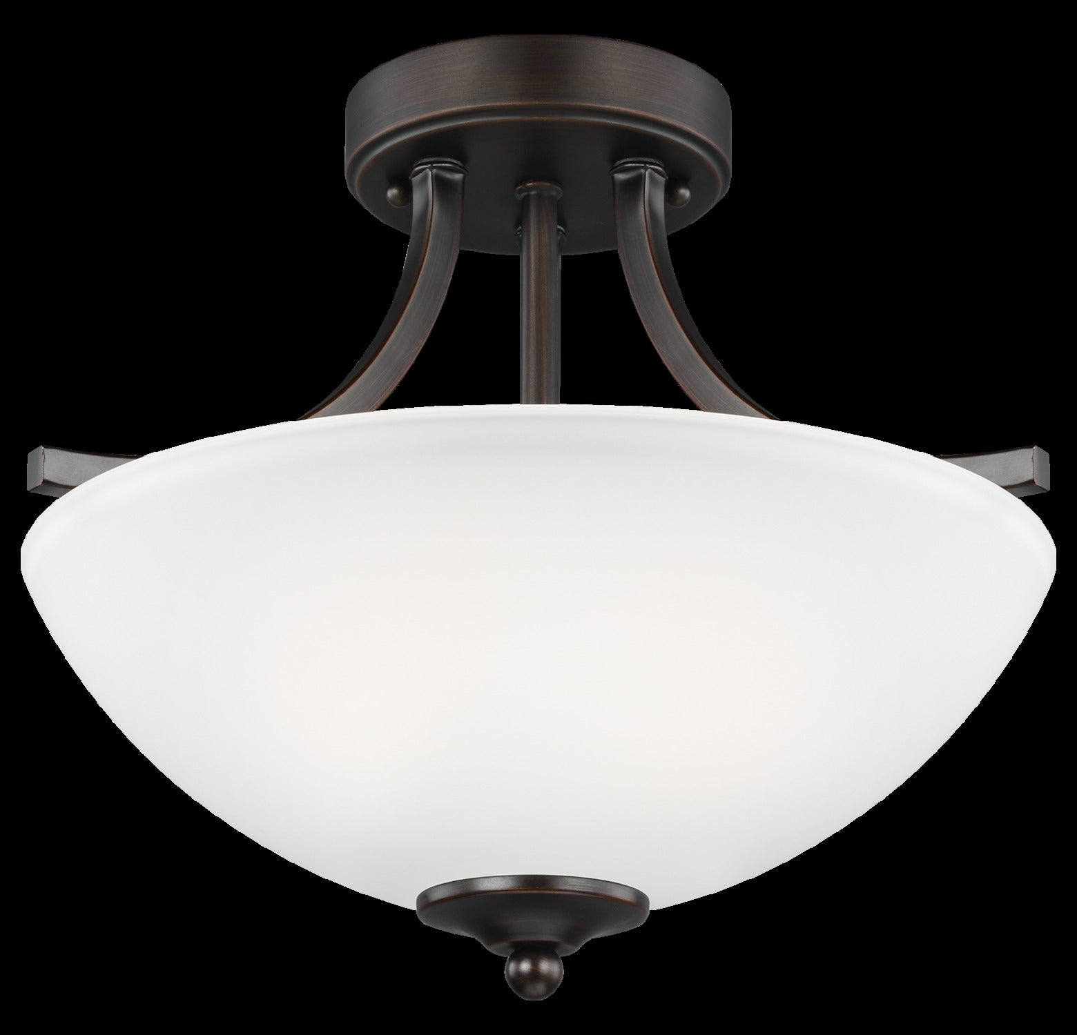 Small Two Light Semi-Flush Convertible Pendant by Generation Lighting