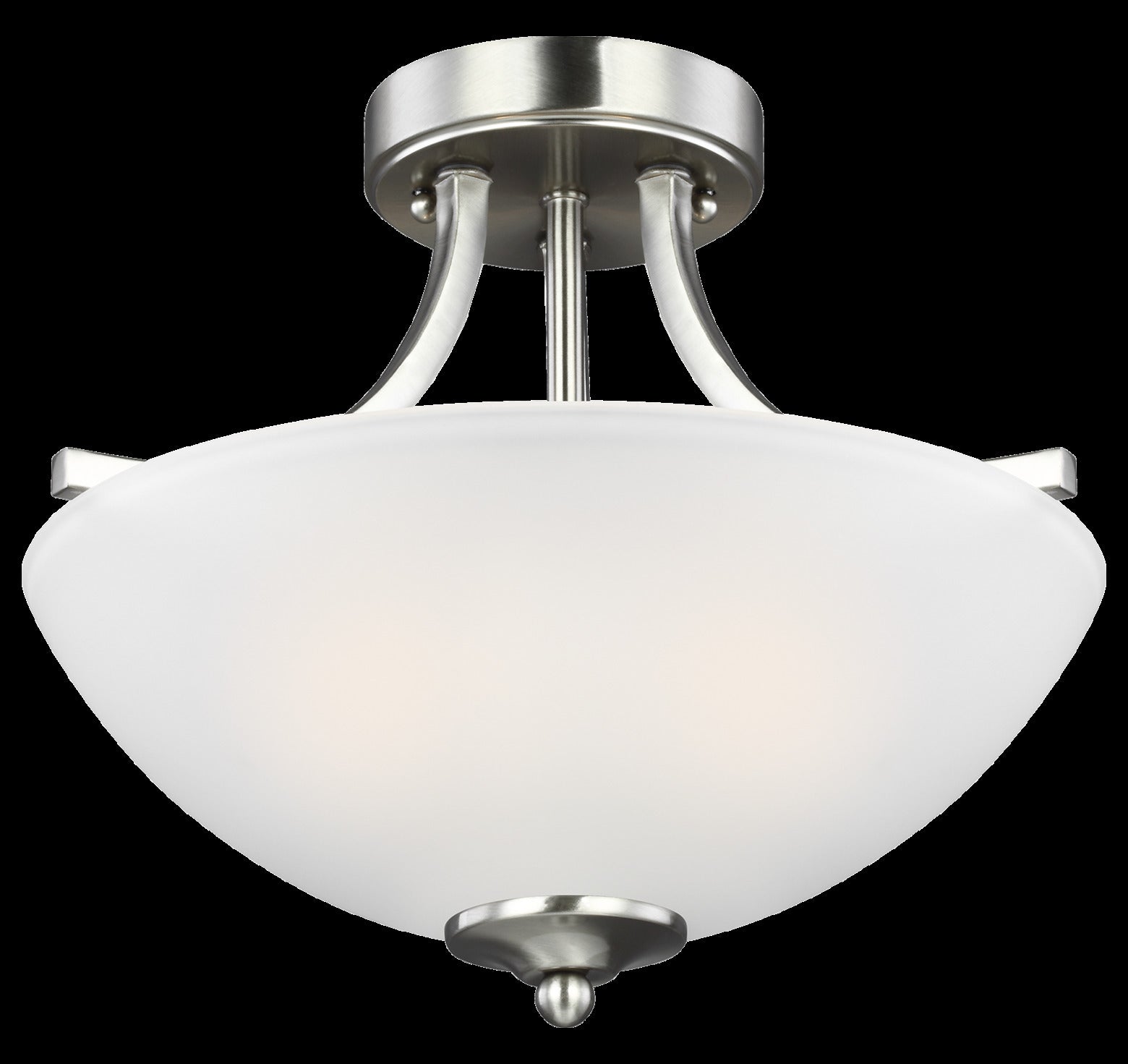 Small Two Light Semi-Flush Convertible Pendant by Generation Lighting