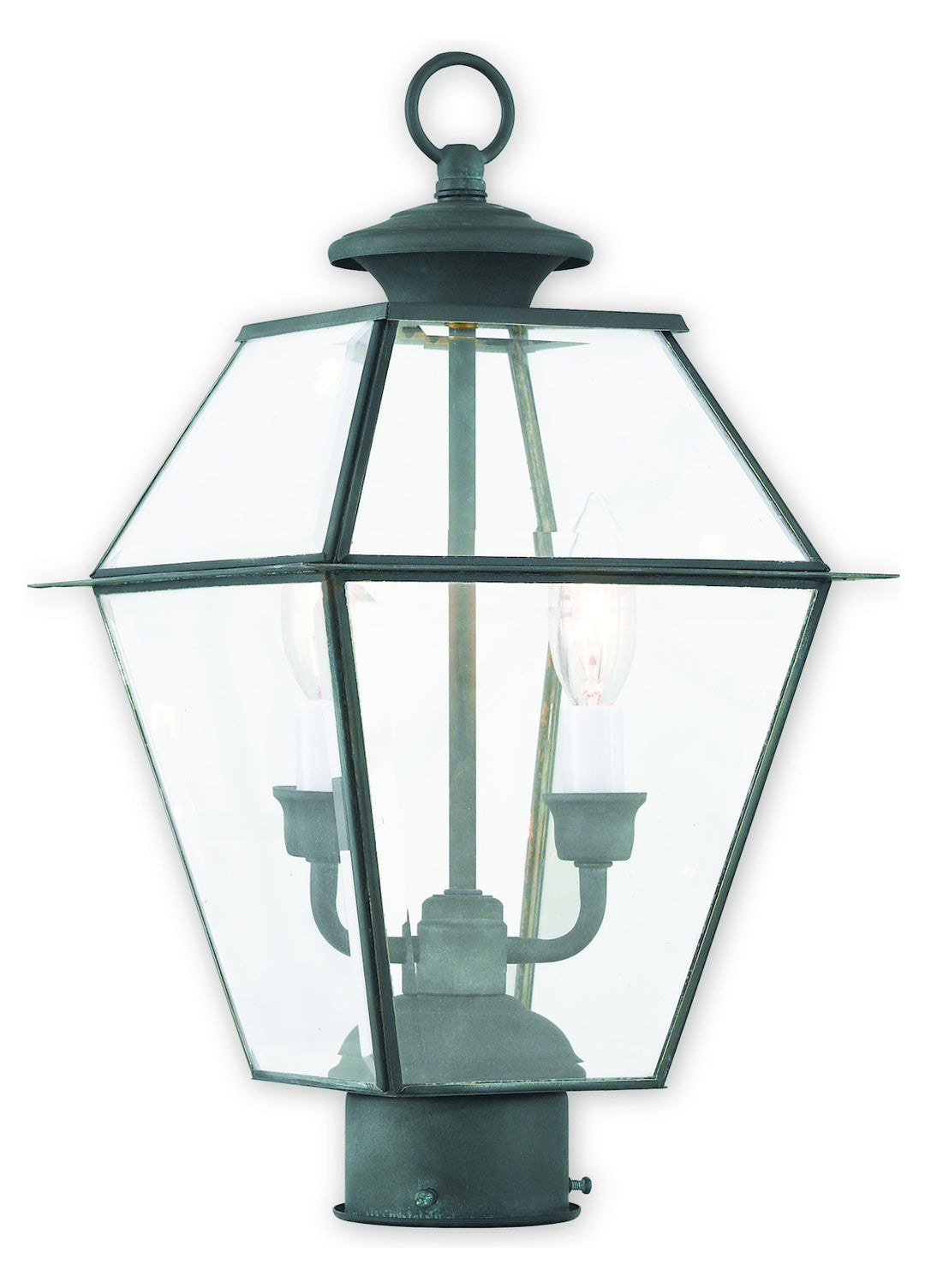 2 Light Ch Outdoor Post Lantern by Livex Lighting