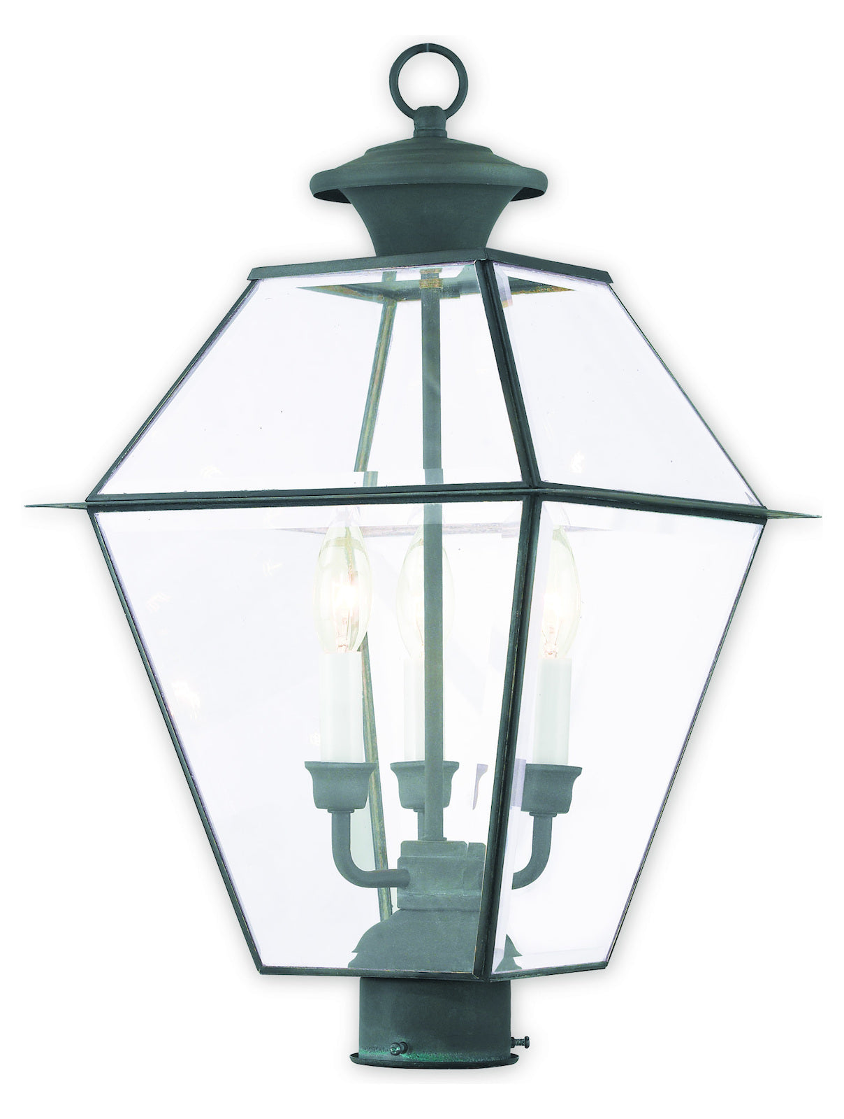3 Light Ch Outdoor Post Lantern by Livex Lighting