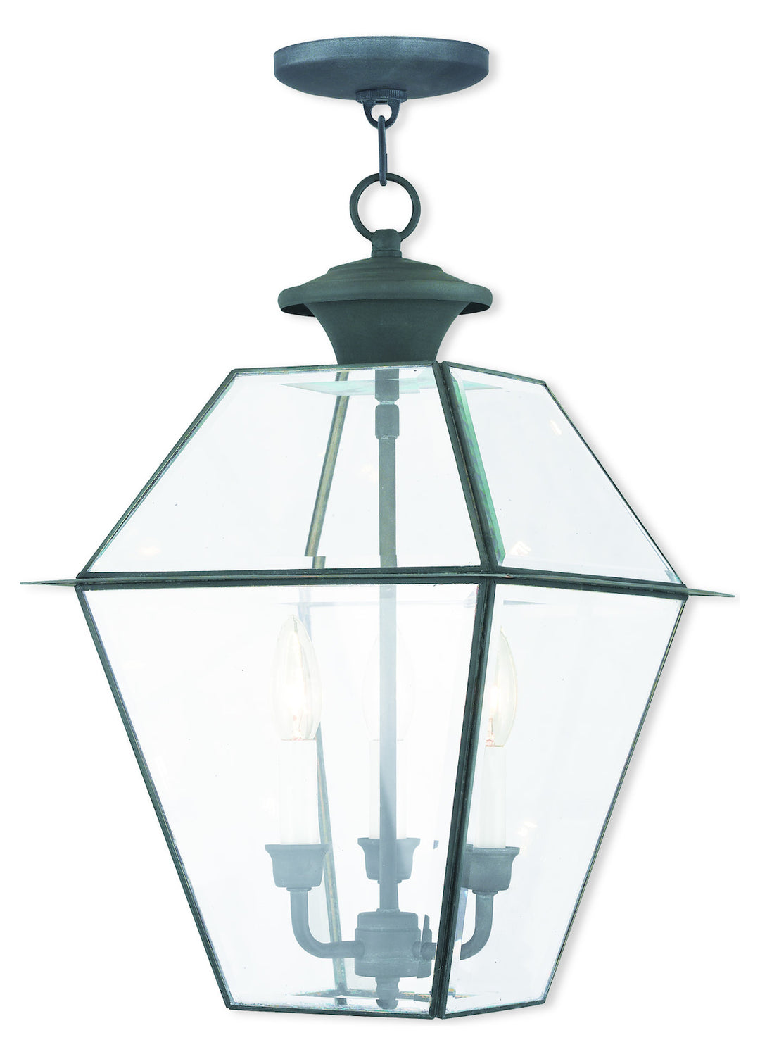 3 Light Ch Outdoor Chain Lantern by Livex Lighting