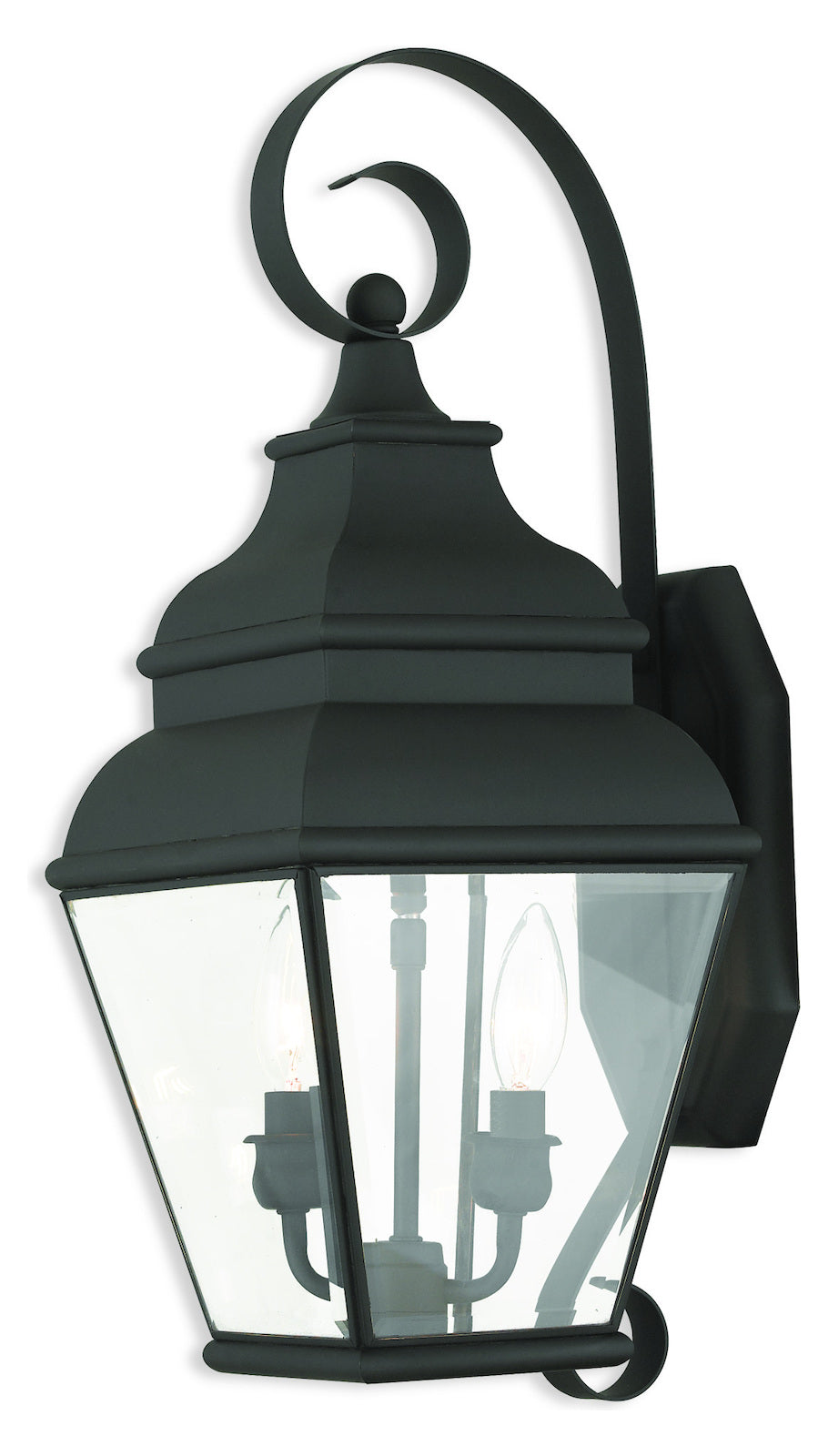 2 Light Blk Outdoor Wall Lantern by Livex Lighting
