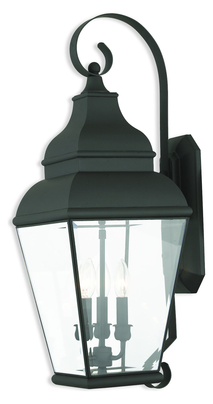 3 Light Blk Outdoor Wall Lantern by Livex Lighting