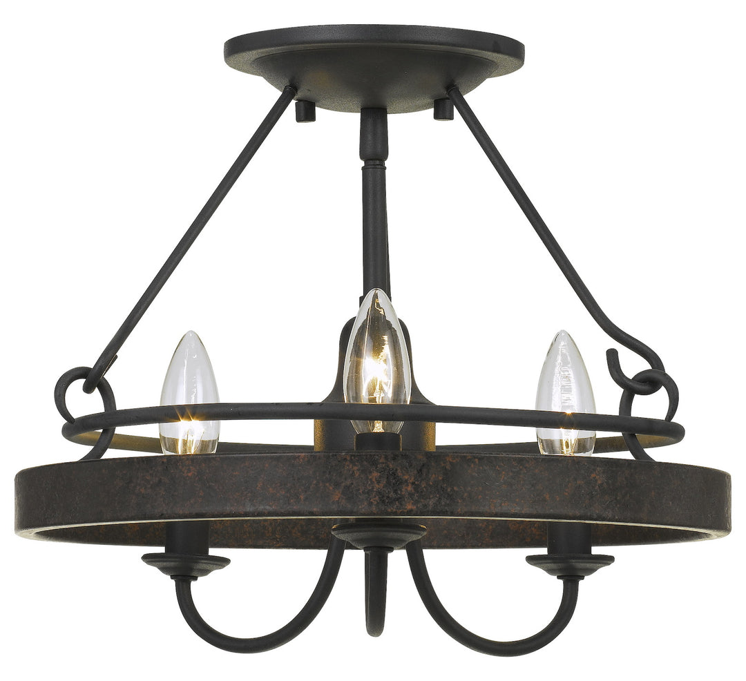 60W X 3 Helena Metal 2 In 1 Pendant/Semi Flush Mount Fixture