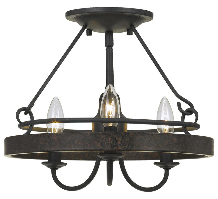 60W X 3 Helena Metal 2 In 1 Pendant/Semi Flush Mount Fixture