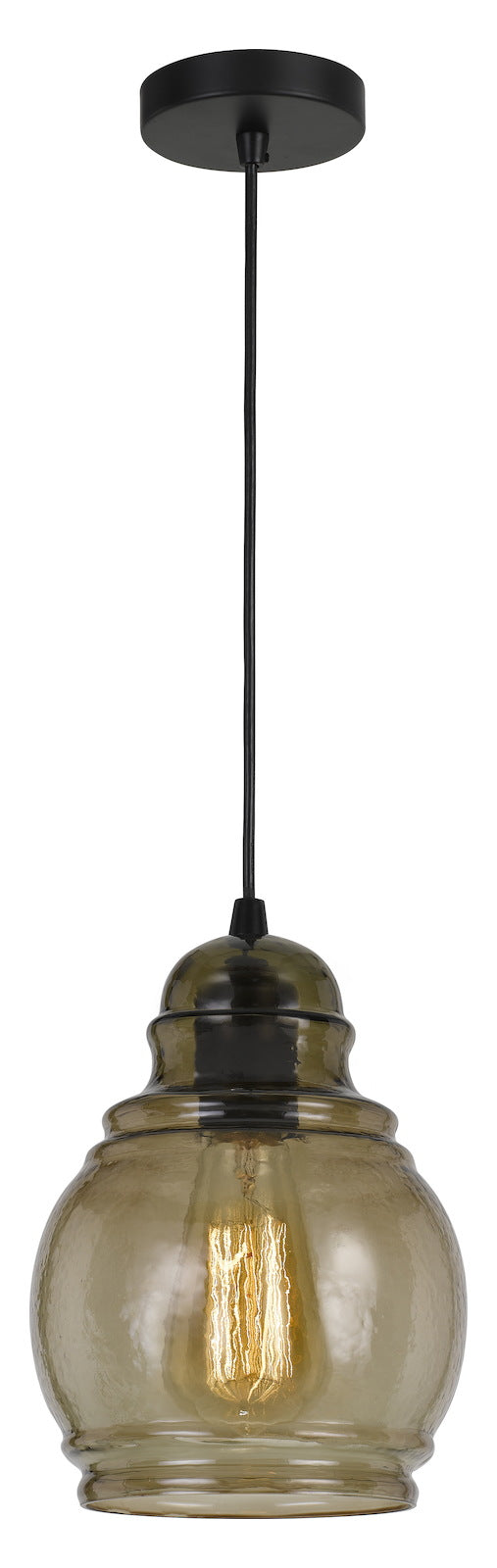 60W Teramo Rippled Glass Pendant (Edison Bulb Not Included) by CAL Lighting