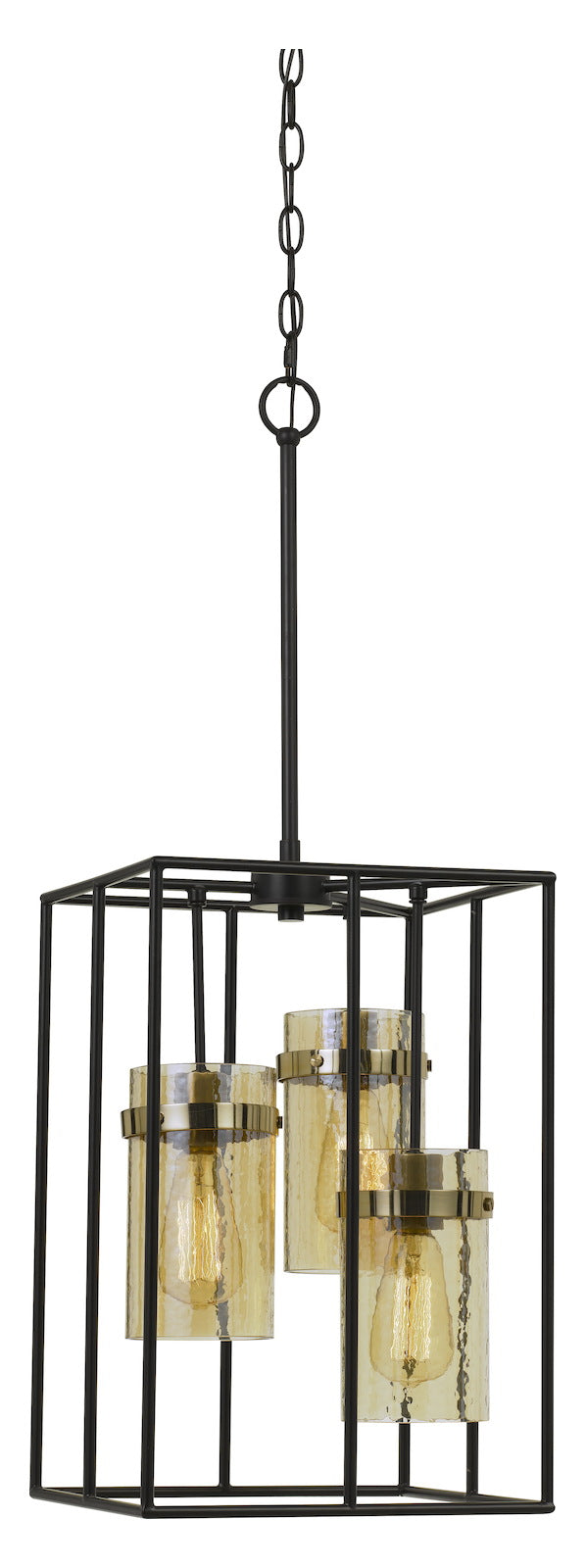 60W X 3 Cremona Glass Pendant Fixture (Edison Bulbs Not Included) by CAL Lighting