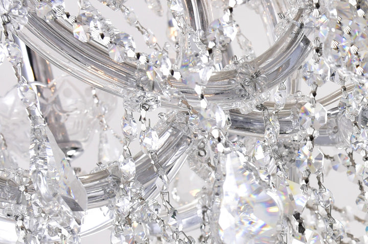 19 Light Up Chandelier With Chrome Finish
